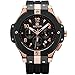 MEGIR Men's Sports Quartz Watches Military Army Silicone Strap Chronograph Wristwatch with Large Thick Dial Man Rose Gold