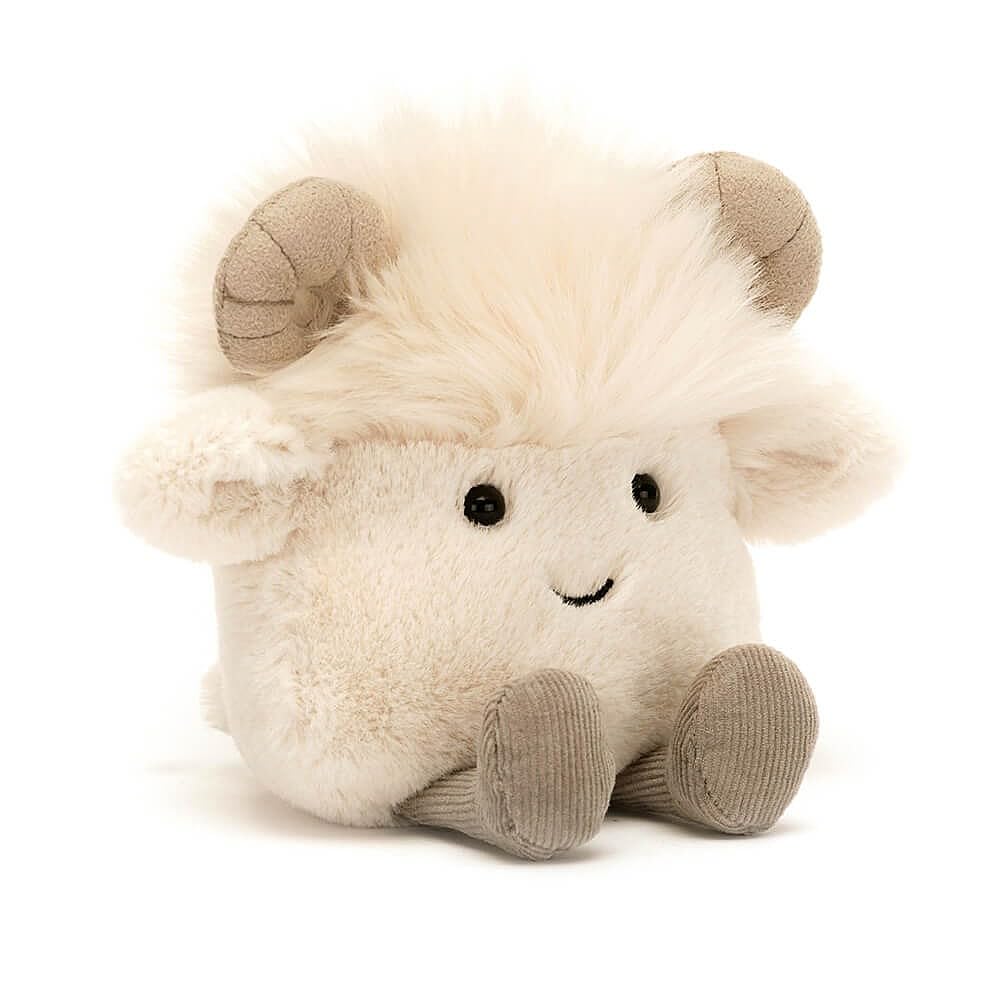 Jellycat Small Amuseabean Ram Collectable Plush Decoration