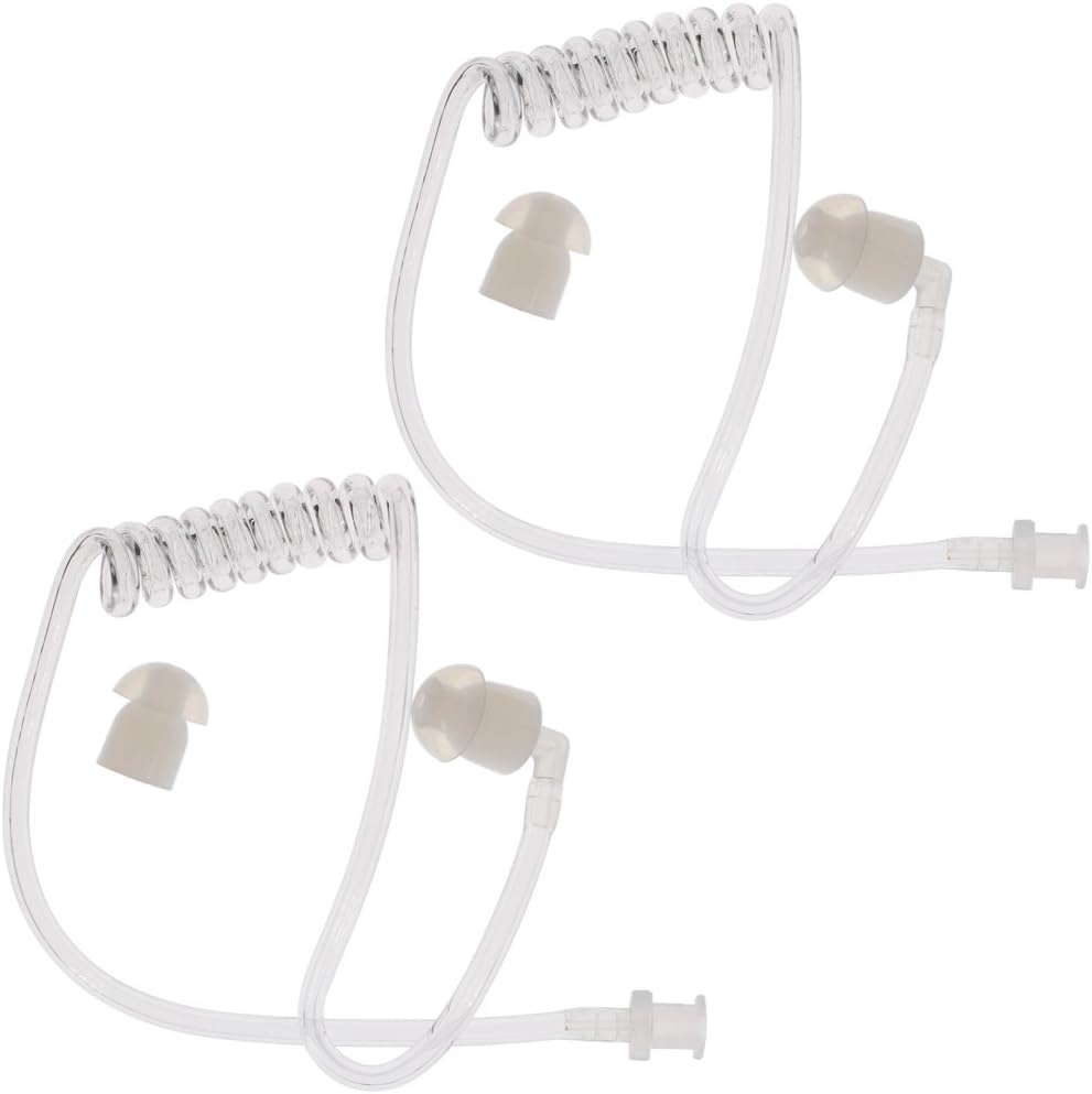 AOERTwist On Replacement Acoustic Tube for Two Way Radio Headset Earpiece Earphone (Pack of 2)