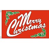 AZ FLAG - Merry Christmas Red Flag - 2x3 Ft - 100D Polyester Merry Christmas Red Banner with Two Metal Grommets - Fade Resistant - Vivid Colors - 2' x 3' Feet - 90x60 Cm