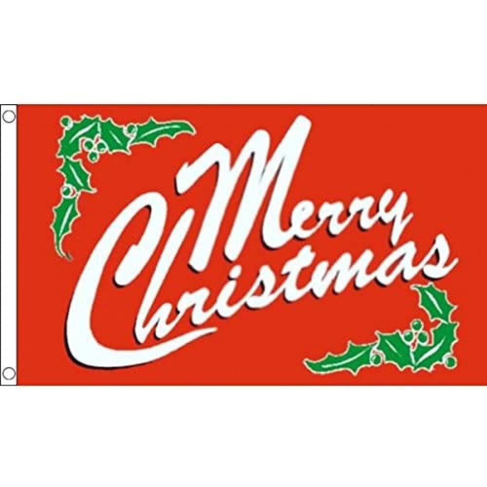 AZ FLAG - Merry Christmas Red Flag - 2x3 Ft - 100D Polyester Merry Christmas Red Banner with Two Metal Grommets - Fade Resistant - Vivid Colors - 2' x 3' Feet - 90x60 Cm