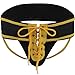 iiniim Mens Sexy Lace Up Lacing Sports Underwear Jockstrap G-String Clubwear Yellow M