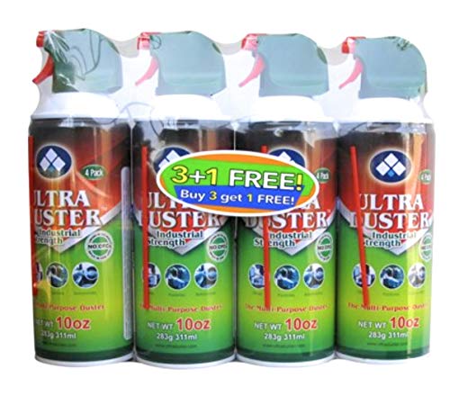 Ultra Duster Canned Air Industrial Strength 10oz 4 Pack Y