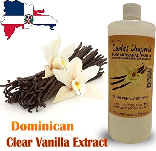 Carlos Imperio Organic Clear Pure Vanilla Extract - 100% Pure All Natural - 32oz