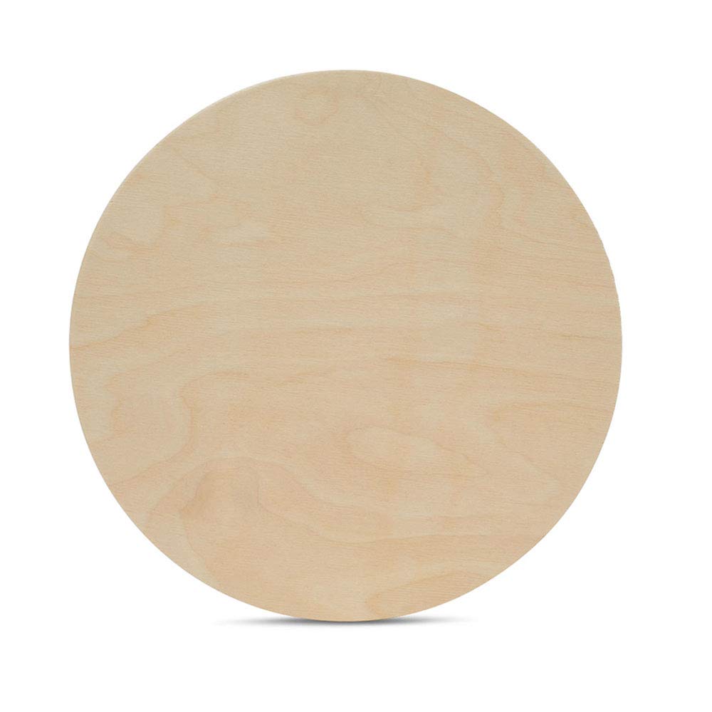 14 Inch Wooden Circle Plaques 1/2 Inch Thick, Package of 3, Unfinished Baltic Birch Wood by Woodpeckers