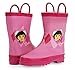 Nickelodeon Kids Girls' Dora the Explorer Character Printed Waterproof Easy-On Rubber Rain Boots (Toddler/Little Kids) 
