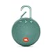 JBL JBLCLIP3TEAL Clip 3 Portable Waterproof Wireless Bluetooth Speaker - Teal, 6.5 X 4.3 X 2