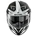 Shark S700 S Creed Mat Lumi Helmet-Black-White-XL