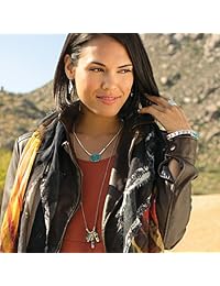 Pulsera de plata, cuero y turquesa "True Colors" de Silpada, 7 + 1 pulg.