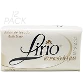 Lirio Dermatologico Bar Soap. Glycerin Enriched Antibacterial Soap. For Daily Use. Suitable for all Skin Types. 5.3 Oz. Pack of 12