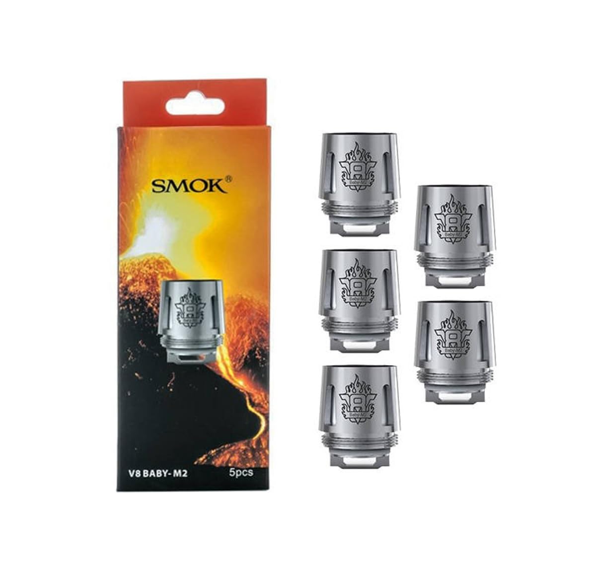 SMOK Baby M2 0.25 Ohm Coils - Pack of 5, Compatible with TFV8 Baby Beast, TFV12 Tank, Vape Replacement Coils Pack of 5 No Nicotine