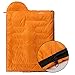 OUTSTAR Lightweight Waterproof Envelope Sleeping Bag With Compression Sack for Kids,Boys, Girls, Teens & Adults. Indoor &Outdoor Camping, Travelling, Hiking & Backpacking.Orange