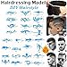 Connoworld 16pcs Hairstyle Ideas Variety Barber Hairdressing Model DIY Cool Hairstyles Stencil Hairdressing Carving Pattern Accessories Hair Styling Tattoo Template Trimmer Hair Salon Pattern Tool