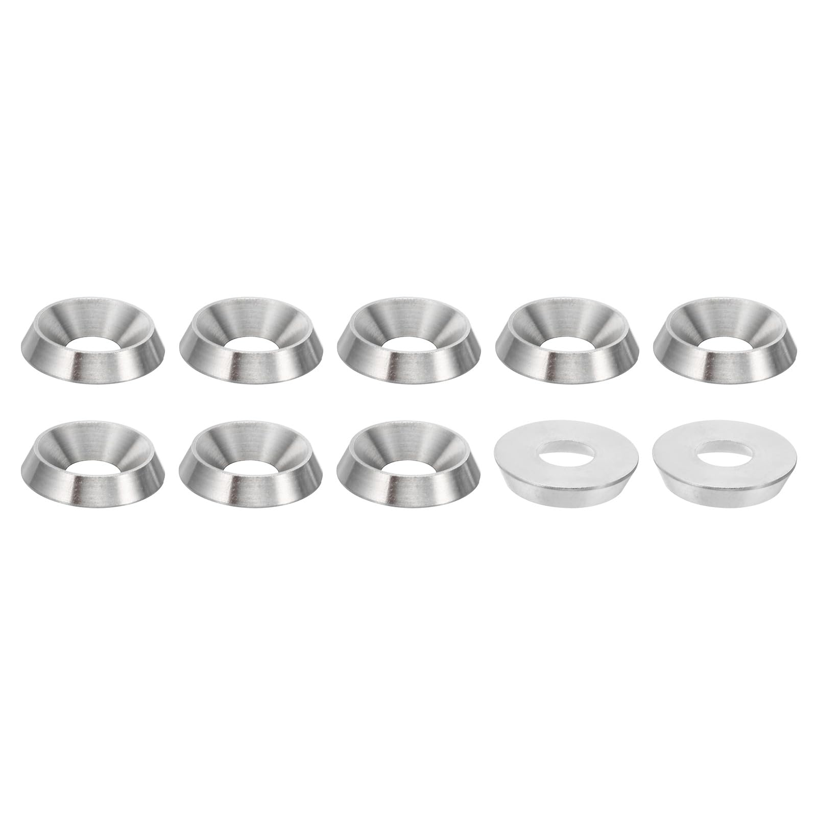 PATIKIL M8 Finish Countersunk Washer, 10pcs 22mm Dia. 4.5mm Tall Solid 304 Stainless Steel CNC Finish Cup Washer Screw Head Gasket for Industrial Construction — image 1