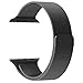 Apple Watch Band, Milanese Loop Stainless Steel Replacement Iwatch Band For Apple Watch Band 38mm series 1&2(Black)