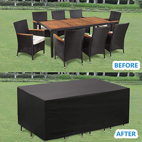 NASUM Patio Furniture Cover,90x60x27.5 inch,600D Rectangular Patio