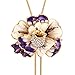 Jemry and Jewelry Enamel Flower Long Chain Pendant Necklace for Women Adjustable Length 37