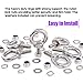 36Pcs 304 Stainless Steel M5 Male Thread Lifting Ring Eye Bolt Kit, Including 6Pcs M5 Eye Bolt with 10Pcs Lock Nuts, 10Pcs Lock Washers and 10Pcs Flat Washers