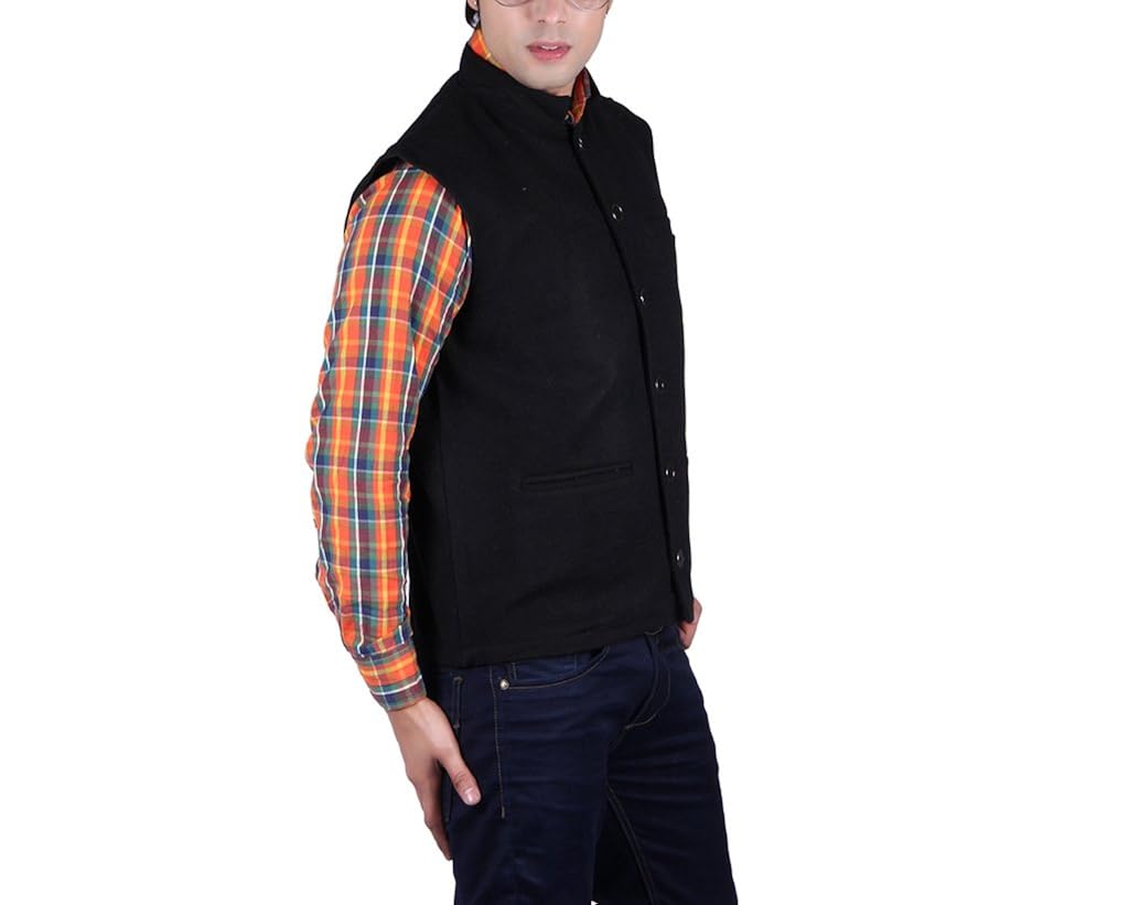 vivid bharti men's woolen nehru jacket