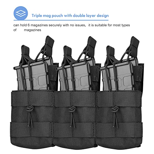 ProCase 6 Pouch Magazine Holder for Gun, Open-Top Triple Tactical ...