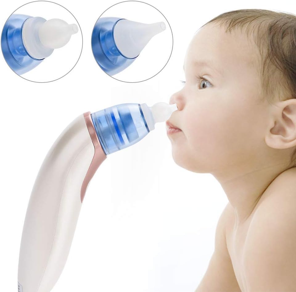 Removedor De Cerumen Pantalla Lcd 4 Puntas De Silicona Reutilizables Para Bebes Bebes Aspiradores De Nariz Electricos Para Bebes Aspirador Nasal Limpiador De Mocos De 3 Niveles De Succion Higiene Bebe