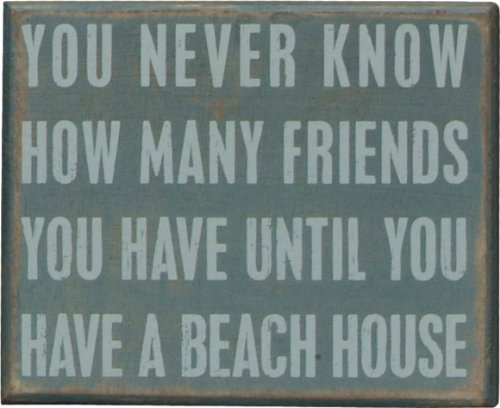 Primitives By Kathy Box Sign, Beach House Friends
