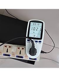 TS 836A enchufe medidor de potencia, monitor indicador de uso de energía, voltaje, amperes, electricidad. Reduce el costo de la energía.