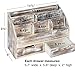 Excello Global Products Distressed Wood Office Desk Organizer: Includes 6 Compartments and 2 Drawers to Organize Desk Accessories, Mail, Pens, Notebooks, Folders, Pencils and Office Supplies (Brown)
