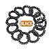 Spiral Hair Ties 12pcs No Crease Elastic Ponytail Holders Hair Ring Phone Cord Traceless Hair Rubber Bands Suitable for All Hair Types Black color