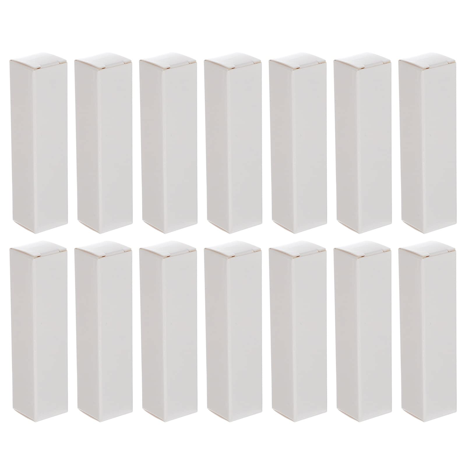 EXCEART 50pcs Kraft Paper Packaging Boxes Lipstick Storage Boxes Lip Balm Wrapping Box Essence Oil Makeup Organzier Tube Storage DIY Lipstick Beauty Accessories White,2x8.5cm