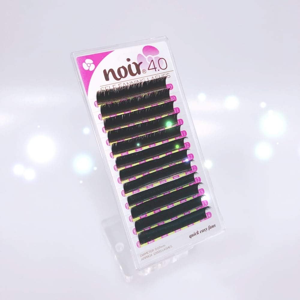 Noir Volume Lashes Easy Fan Lashes C curl 0.07 Mixed Russian Volume Self Fanning Eyelash Extensions, Black - Image 4