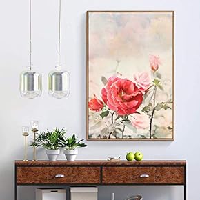 Floating Framed for Living Room Bedroom Vintage Flower...