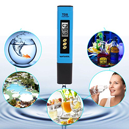 TDS Meter, Pocket Size ±2% High Accuracy TDS Tester for Water Quality, Aquarium, Pool & Hydroponics, Professional 2-in-1 Handel Digital TDS Meter with 0-9990 ppm(New version)