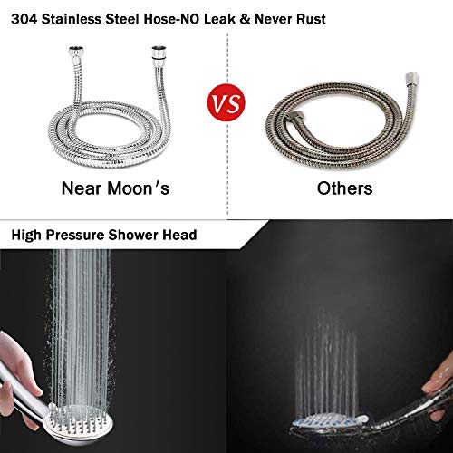 image for Shower Head with hose, High Pressure NearMoon Multi-functions Handheld
