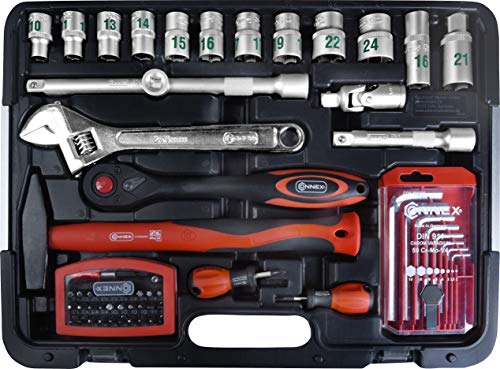 Connex Werkzeugkoffer 82-teilig - Robuster Kunststoffkoffer - Mit Spannverschlüssen - Made in Germany Zangen - Für… – Bild 5