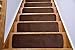 Comfy Collection Stair Tread Treads Indoor Skid Slip Resistant Carpet Stair Tread Treads Machine Washable 8 ½ Inch x 30 Inch (Set of 13, Brown)