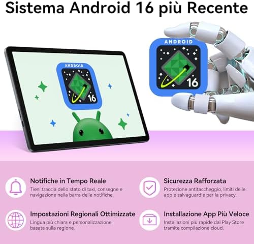 T20 Android 16 Tablet in Offerta, 24 GB RAM+ 256 GB ROM (2 TB TF)
