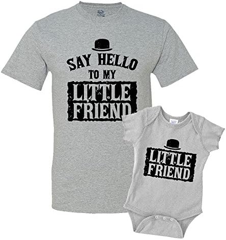 Say Hello To My Little Friend Shirts Matching Father Son Shirts Bodysuit Clothing