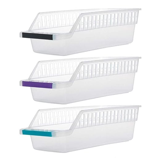 INOVERA (LABEL) Plastic Fridge Space Saver Food Storage Organizer Basket Rack, Multi-Color