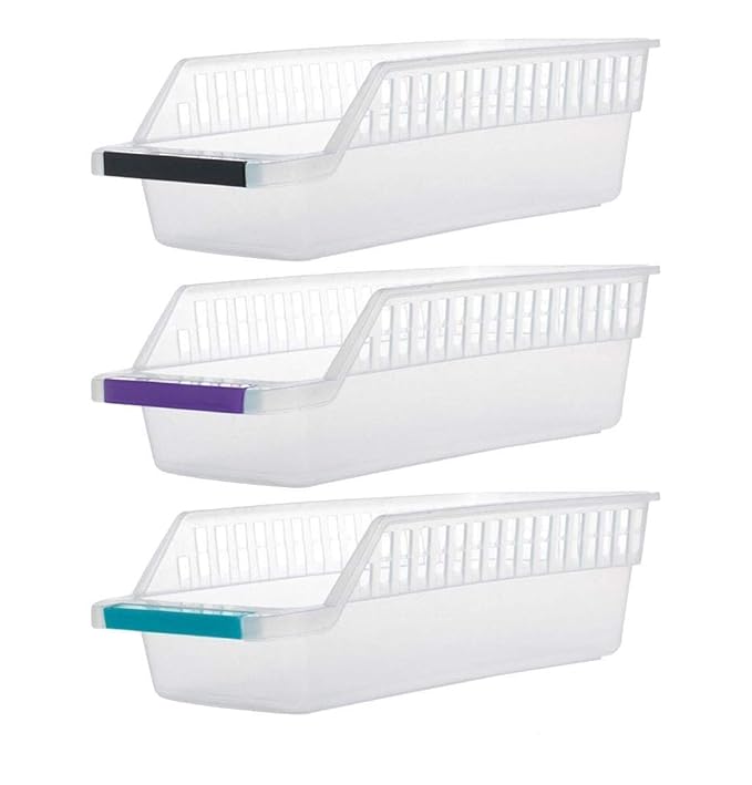 INOVERA (LABEL) Plastic Fridge Space Saver Food Storage Organizer Basket Rack, Multi-Color