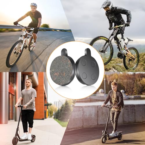4 Pairs Disc Brake Pads, Brake Pads Brake Disc Rotor, Electric Scooter Brake Pads, Semi Metal Brake Pads Replacement for 10in Electric Scooter