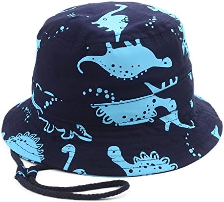 Zelta Kid's UPF 50 Bucket Hat Sun Protection Adjustable Drawstring Strap