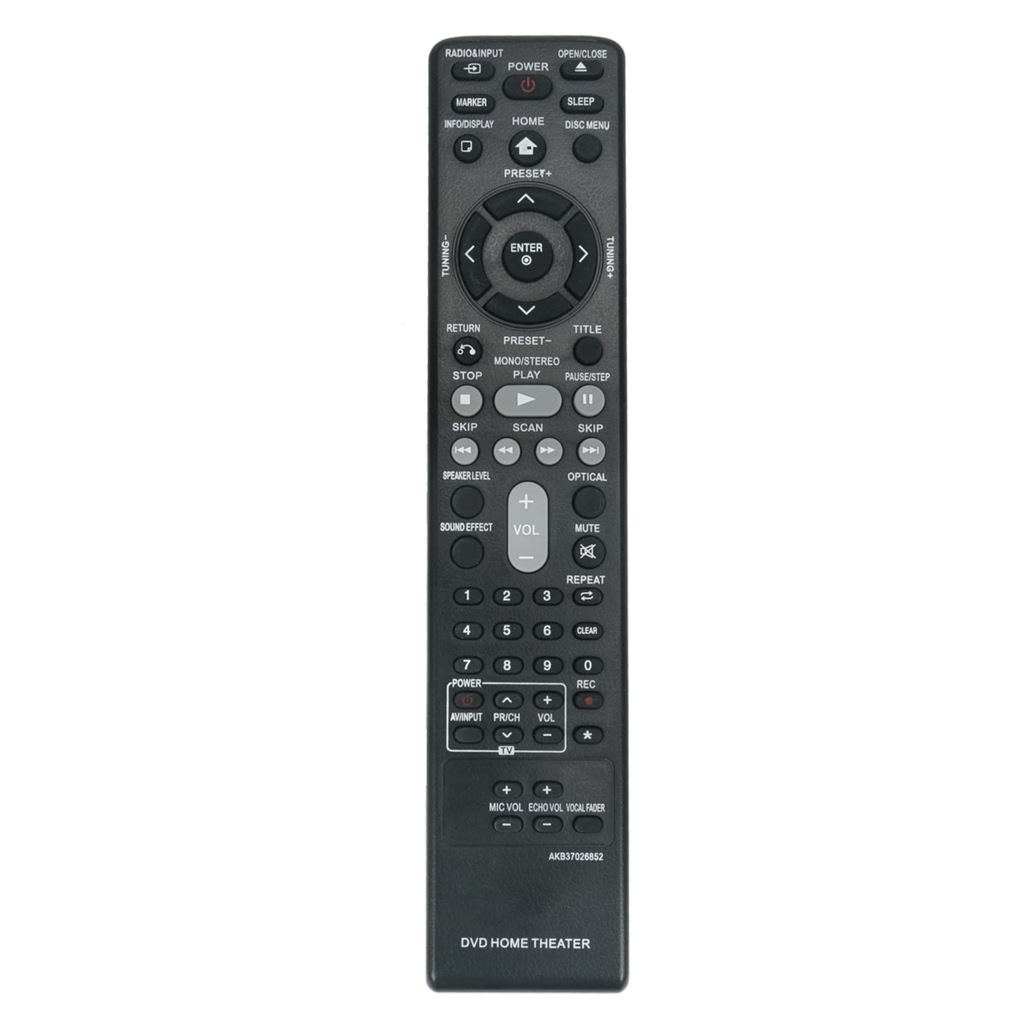 AKB37026852 Remote Replace for LG DH4130S LHD625 HT304 HT305 HT532 HT805 HT806 HT906 DH6230S HT805ST HT805THW HT953TV HW554TH HT805TWH HT806ST HT805ST HT805TWH THP65VT65270268i AKB72911011 AKB37026851