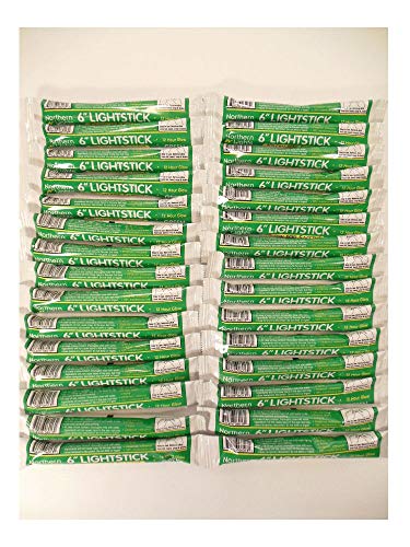 Lot of 40 Emergency Light Sticks 12 Hour Green Disaster Survival Made in USA
