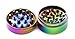 Chromium Crusher 1.6 Inch 4 Piece Tobacco Spice Herb Grinder - Pick Your Color... (Rainbow with Window)