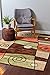 1056 Orange Black 5x7 Area Rug Contemporary Modern Carpet New