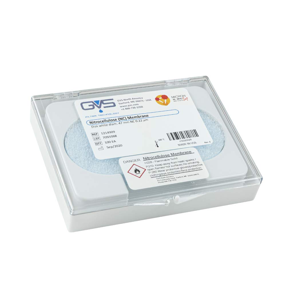 GVS Filter Technology Filter Disc, MCE Membrane, 0.22 µm, 47 mm, 100/pk