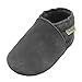 SAYOYO Baby Soft Sole Prewalkers Baby Toddler Shoes Cattle Cashmere Shoes(Grey,12-18 Months)