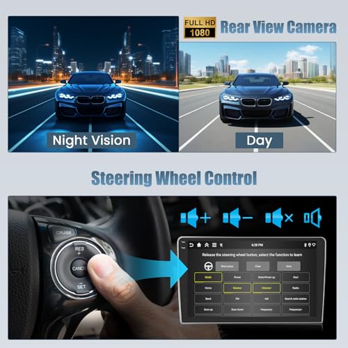 Roinvou 4G+64G Android 15 Car Radio for Peugeot 208/2008 2012-2018 Wireless Carplay Android Auto, 10'' Incell Touch Screen Radio with Mirror Link GPS Bluetooth FM RDS WiFi EQ SWC Backup Camera