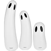 FUNBOY Standing Inflatable Light-Up Outdoor Ghost Halloween D&eacute;cor, 3-Pack | Ghost, Freestanding, Indoor/Outdoor, For Lawn, Porch, or Entryway, Spooky Decorations